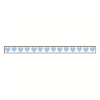 Baby Blue Hearts Satin Ribbon 6mm x 4m