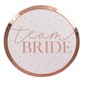 Ginger Ray Rose Gold Team Bride Paper Plates 8 Pack image number 2