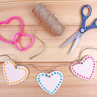 How to Make Air Dry Clay Hearts