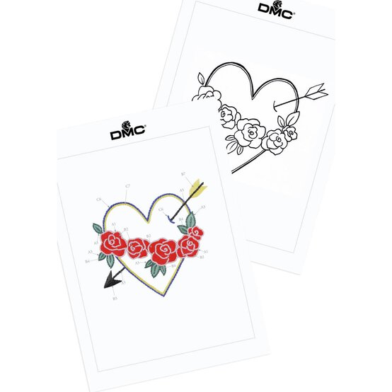 FREE PATTERN DMC Heart and Arrow Embroidery 0249 image number 6