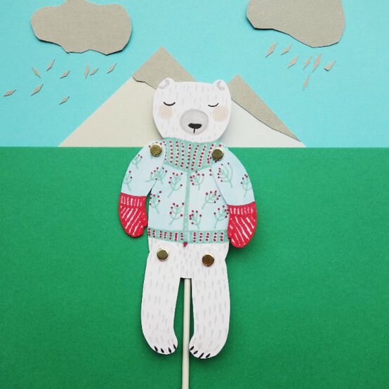 How to Make Paper Bear Puppets image number 1