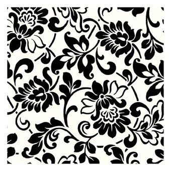 Fablon Black and White Damask Classic Sticky Back Plastic 45cm x 2m