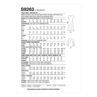 Simplicity Dress and Jacket Sewing Pattern S9263 (16-24)