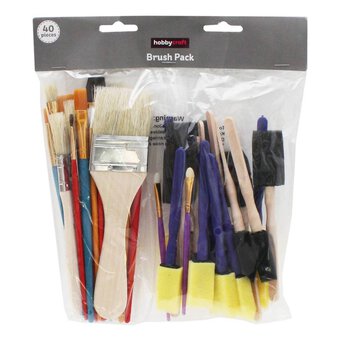 Assorted Brush Pack 40 Pieces