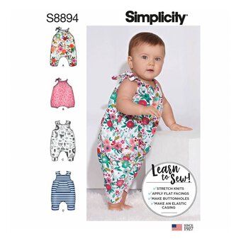 Simplicity Babies&rsquo; Knit Romper Sewing Pattern S8894