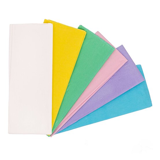 Spring Pastel Crepe Paper 100cm x 50cm 6 Pack image number 1