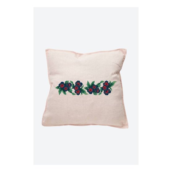 FREE PATTERN DMC Blue Flowers Cross Stitch image number 2