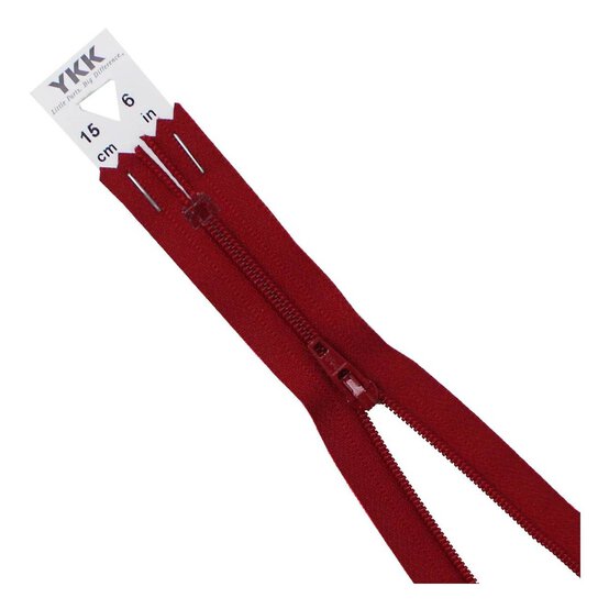 YKK Burgundy Dress and Skirt Zip 15cm image number 1
