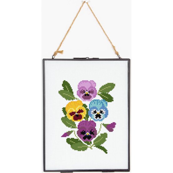 FREE PATTERN DMC Decorative Pansies Cross Stitch 0155 image number 4