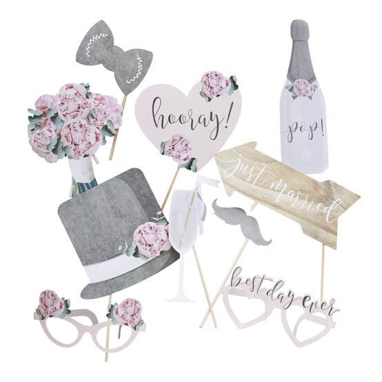 Ginger Ray Photo Rustic Country Booth Props 10 Pieces image number 1