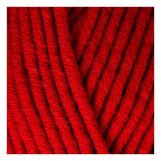 Women&rsquo;s Institute Dark Red Soft and Chunky Yarn 100g image number 2