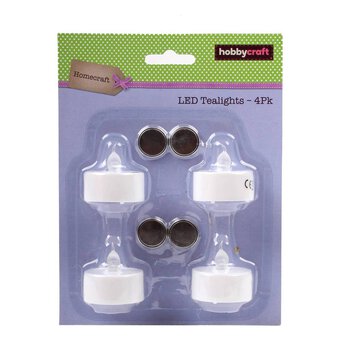 LED Flameless Candle Tea Lights 4 Pack