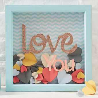 How to Make a Heart Confetti Box Frame