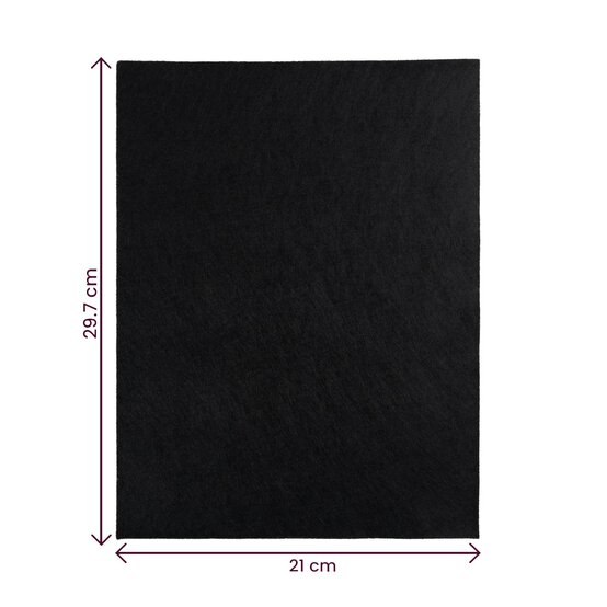Black Self-Adhesive Felt Sheet A4 image number 4