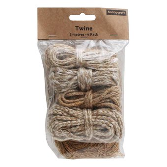 Natural Twine Bundle 3m 4 Pack