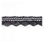 Black 25mm Metallic Lace Trim by the Metre image number 1
