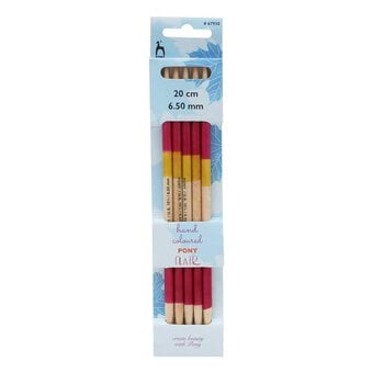 Pony Flair Double Ended Knitting Needles 20cm 6.5mm 5 Pack