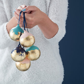 How to Make Gold Leaf Ceramic Baubles