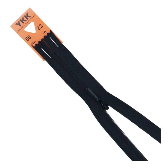 YKK Navy Concealed Zip 56cm image number 1
