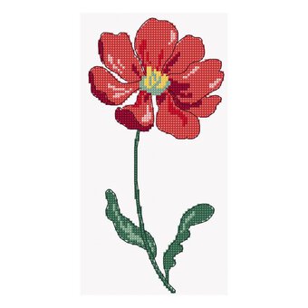 FREE PATTERN DMC Scarlet Peony Cross Stitch 0215