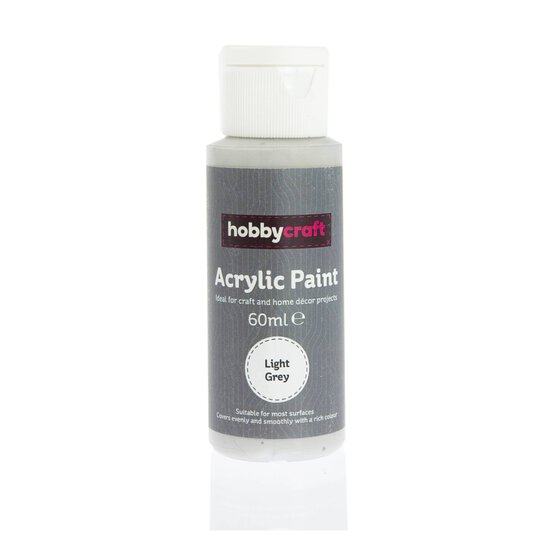 Light Grey Acrylic Craft Paint 60ml image number 1