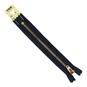 YKK Navy Blue Brass Jeans Zip 15cm image number 2
