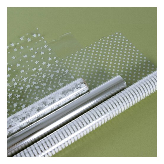 Stars and Spots Cellophane Wrap 2m 3 Pack image number 6