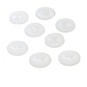 Hemline White Basic Cut Edge Button 8 Pack image number 1