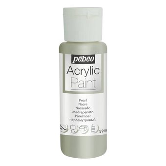Pebeo White Pearl Acrylic Craft Paint 59ml