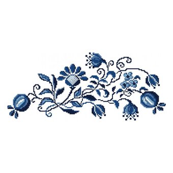 FREE PATTERN DMC Indigo Bouquet Cross Stitch 0164