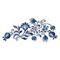 FREE PATTERN DMC Indigo Bouquet Cross Stitch 0164 image number 1