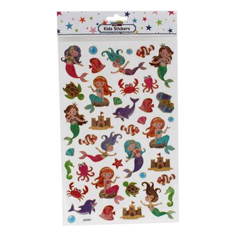 Large Mermaid Laser Stickers Set