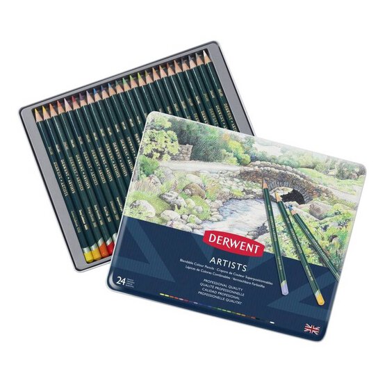 Derwent Artists Colour Pencils 24 Pack image number 1