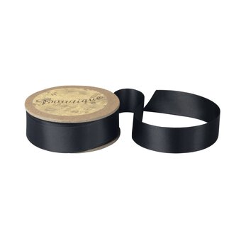 Black Double-Faced Satin Ribbon 18mm x 5m