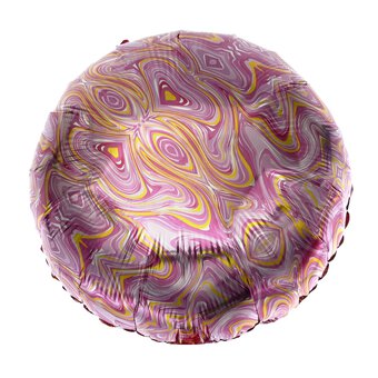 Large Pink Marble Foil Heart Balloon