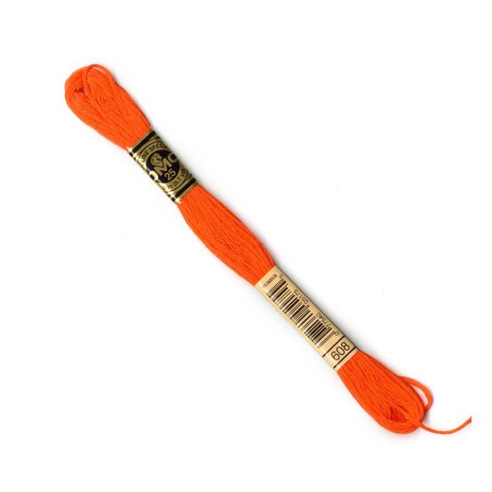 DMC Orange Mouline Special 25 Cotton Thread 8m (608)