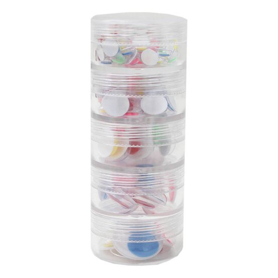 Stackable Assorted Coloured Googly Eyes 108 Pack image number 2