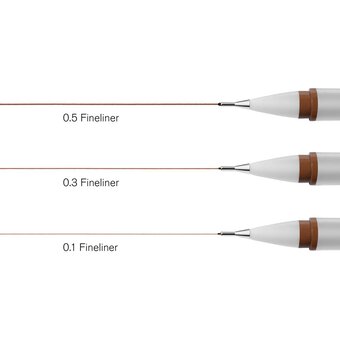 Winsor & Newton Sepia Fineliners 3 Pack