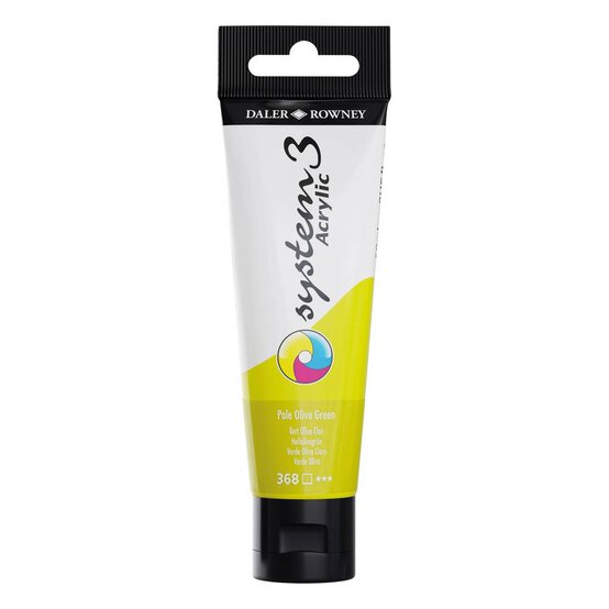 Daler-Rowney System3 Pale Olive Green Acrylic Paint 59ml image number 1