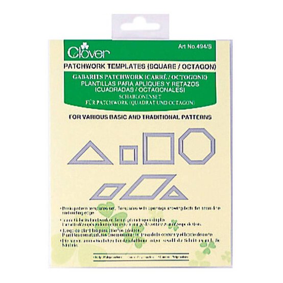 Clover Square and Octagon Patchwork Templates 7 Pieces image number 2