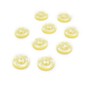 Hemline Yellow Basic Scalloped Edge Button 9 Pack image number 1