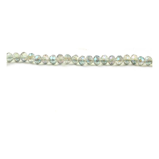 Green Crystal Cushion Bead String 33 Pieces image number 1