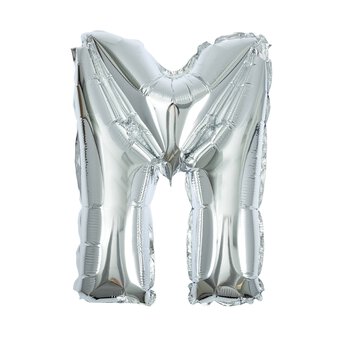 Silver Foil Letter M Balloon