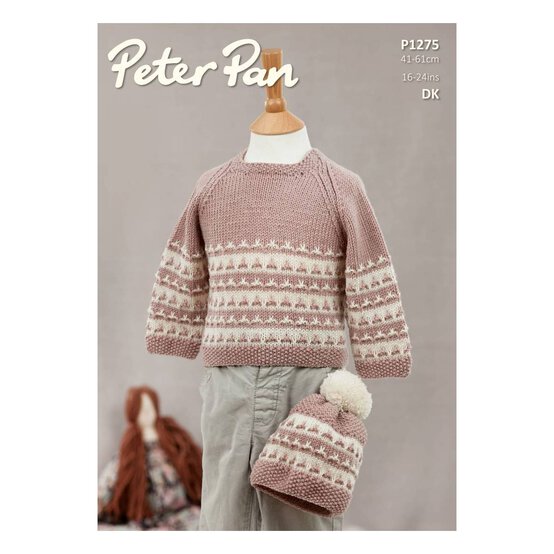 Peter Pan Baby Merino Jumper and Hat Digital Pattern P1275 image number 1