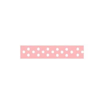 Baby Pink Polka Dot Grosgrain Ribbon 13mm x 5m