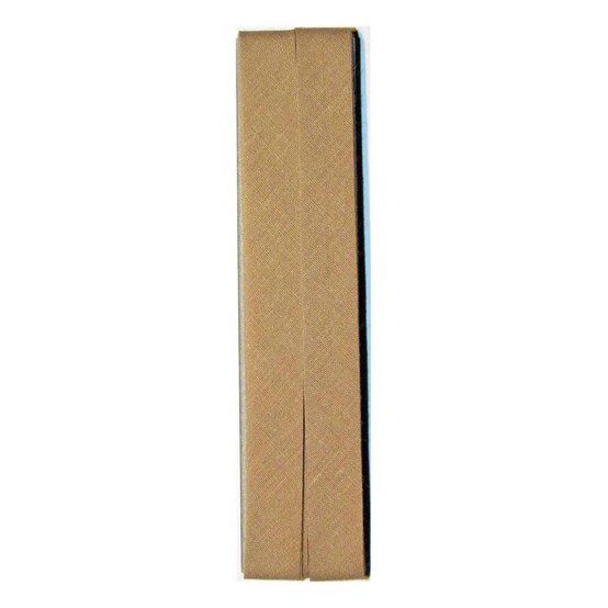 Cream Poly Cotton Bias Binding 12mm x 2.5m image number 1