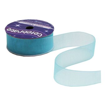 Sky Blue Organdie Ribbon 20mm x 5m