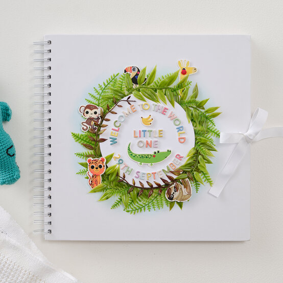 How to Make a New Baby Scrapbook Cover image number 1