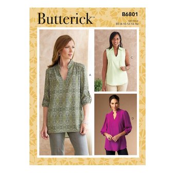 Butterick Women&rsquo;s Top Sewing Pattern B6801 (8-16)