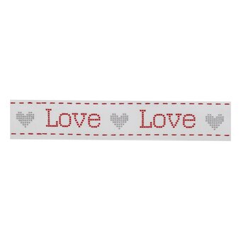 Red Love Satin Ribbon 16mm x 4m